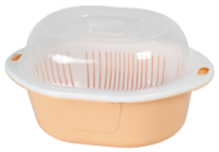 Хлебница с крышкой большая слоновая кость