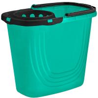 Ведро 10л с отжимом МОП Disco прямоуг. аквамарин SC1118 /9шт/ПР