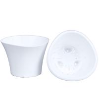 Кашпо Лагуна 0,6л белый с вставкой /24шт/ДТ