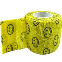 Бинт(бандаж) VETЗАБОТА самофиксирующийся желтый смайл 5см*4,5м/ 