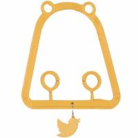 Игрушка д/птиц Качель с с подвесом 9,5*9,5см бежевая/5028беж/Дарэлл