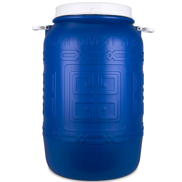 Бочка 80л с крышкой навес. ручками /Дон