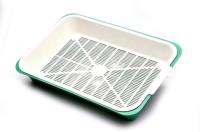 Туалет д/кошек глубокий с сеткой 40*26*6,5см серый/РПТ01/Евро