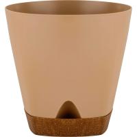Кашпо WOOD Амстердам D170 2,5л молочный шоколад с под. ING6100 /12шт/ПР