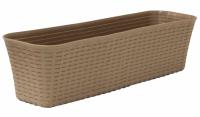 Балконный ящик 60см Ротанг бежевый М3226