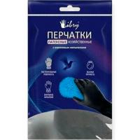 П228160 Перчатки х/б латекс. с напылением L черный KHLBL003HB /12пар/ Libry