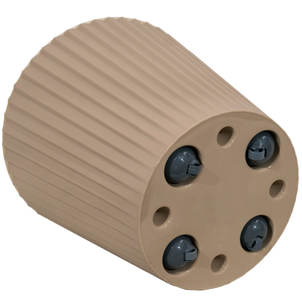 Кашпо Sand D320 15,8л молочный шоколад с вставкой на колесиках IG64041 /4шт/ПР