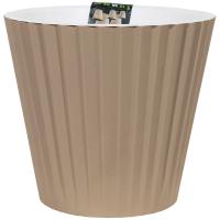 Кашпо Sand D230 5,8л молочный шоколад с вставкой IG64021 /15шт/ПР