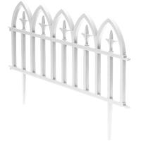 Забор Кованый цветок 3м*30см 5-ти секционный белый