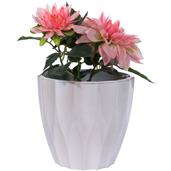 Кашпо Флюте 1,9л льняной с вставкой /12шт/ДТ 