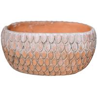Кашпо Rustic овал 22*13;h11см бело/персик 074703