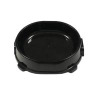 Миска пластик д/кошек 0,22л нескользящая черная/FG17907/Гризли