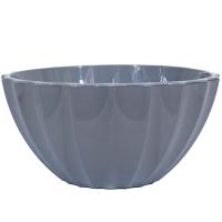 Кашпо Ракушка 2,4л серый шелк с вставкой /10шт/ДТ