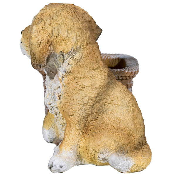 Щенок у квадратной корзины L21 W15 H18см 123173/K028