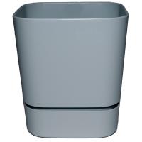 Кашпо квадрат. Гранд 1,5л серый муссон с под. 5PL0779 /8шт/ТП