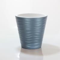 Кашпо Валенсия 2л антрацит со вставкой