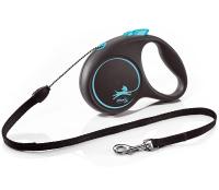 Рулетка Флекси Дизайн S трос 5м на 12кг голубая/33333/20/Евро