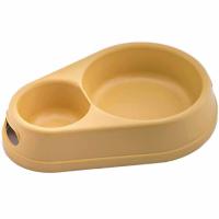 Миска двойная пластик Прованс 500*1700мл бежевая/2211/Дарэлл