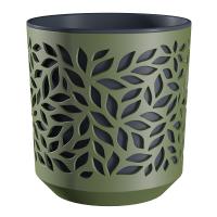 Кашпо Листья 4л оливковый/антрацит КШ-9574