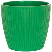 Кашпо Эви VipSet 4,5л зеленый с вставкой /8шт/ЭД