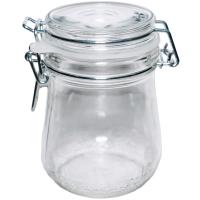 Банка стеклянная 650мл БУГЕЛЬНЫЙ ЗАМОК с крышкой /143шт/ОП