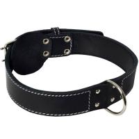 Ошейник кожа 45мм двойной с кольцом посередине 57-66см/00045031/Каскад/
