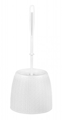 Комплект для туалета Вязаное плетение белый