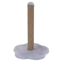 Когтеточка ЧИП Столбик на подставке с мех игр. джутовый 35*35*50см серый8312/Дарэлл