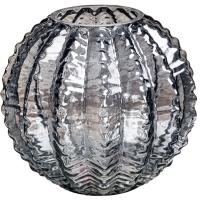 Ваза д/цветов Плиссе малая графит стекл. /1901-Н5 /1шт/ДК