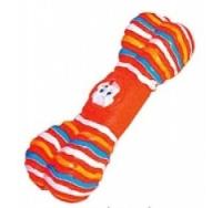 Игрушка для собак Кость полосатая из винила 14см/2051