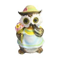 Фигура Филин в шляпке с букетом L10W9,5H15  713907/F764