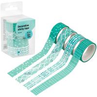 Набор клейких декоративных лент MESHU "Azure" 4шт /MS_36911/Рельеф