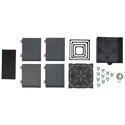 Кашпо напольный T4 25*25*145см 15л д/вьющихся растений (10клипс+подвязка 10м)109153 /4шт/ Park 