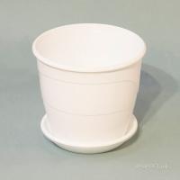 Цветочный горшок Венеция 4,1л белый с поддоном