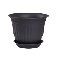 Цветочный горшок Виноград 0,5л антрацит с поддоном 5PL0126 