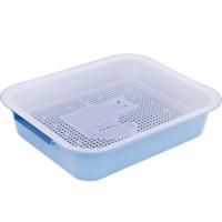 Туалет для кошек с сеткой синий