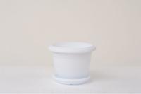 Цветочный горшок Терра 2,3л белый с поддоном