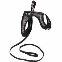 Шлейка с поводком для кошек сетка цветная регулируемаяДарэлл-АЭРО №6  обхват груди 27-32см/035806