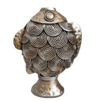 Ваза рыбка круглая (золото+серебро) 718518/I171