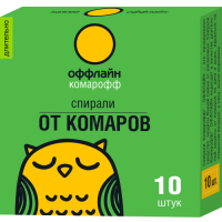 Спирали Комарофф Длительно Оффлайн (10спир) 60шт