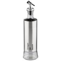 Емкость д/масла-уксуса 500мл OLIVA из нерж. стали/стекла с дозатором 109336 /12шт/Mallony