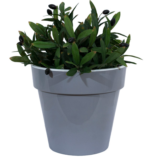 Кашпо Порто 6л серый шелк с вставкой /6шт/ДТ