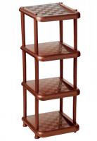 Полка для прихожей универсал малая 4секции коричневый М2709