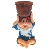 Гном с горшком на голове L20W20H48см 626007/К110