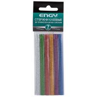 Стержни клеевые для термопистолета цветные с блестками 0,7*10см 6шт  