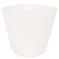 Кашпо Элеганс 1л молочный с прик. под. /20шт/Рад