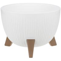 Кашпо ПЕТАЛИС D250 4,2л белый с вставкой М3254 /4шт/М-пласт