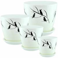 Бутон Птицы белый из 4-х/РС165/648078