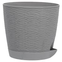 Кашпо Блюз 1,5л серый жемчуг КШ-9782