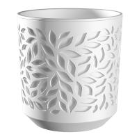 Кашпо Листья 4л белый с вставкой КШ-5827 /12шт/ПП 